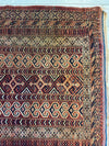 Antique 1890’s Turkoman Prayer Rug or Namazlyk 4’ x 5’2”