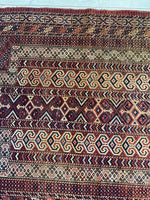 Antique 1890’s Turkoman Prayer Rug or Namazlyk 4’ x 5’2”
