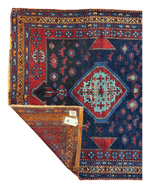 Antique 19th Century Handwoven Kazak Tribal Rug 5’ x 8’