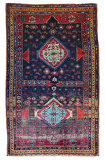 Antique 19th Century Handwoven Kazak Tribal Rug 5’ x 8’