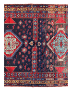 Antique 19th Century Handwoven Kazak Tribal Rug 5’ x 8’