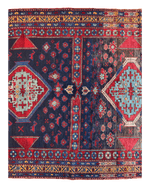 Antique 19th Century Handwoven Kazak Tribal Rug 5’ x 8’