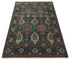 Antique look Gray, Rust and Ivory Hand knotted Traditional Oushak Multi Size Area Rug