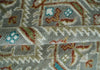 Antique look Traditional Hand Knotted Silver, Ivory and Rust Multi Size Area Rug