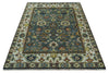 Antique 8x10 Gray and Ivory Traditional Persian Oushak Wool Rug | TRDCP1114810