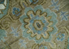 3x5 Antique Camel, Blue and Ivory Heriz Serapi Wool Rug