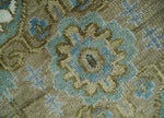 3x5 Antique Camel, Blue and Ivory Heriz Serapi Wool Rug