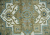 3x5 Antique Camel, Blue and Ivory Heriz Serapi Wool Rug