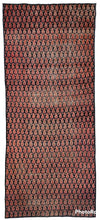 Antique All Over Paisley Kurdish Afshar Fragment Runner 3’3” x 7’7”