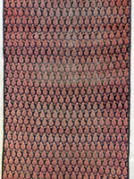 Antique All Over Paisley Kurdish Afshar Fragment Runner 3’3” x 7’7”