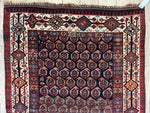 Antique All Over Paisley Kurdish Afshar Rug 4’5” x 8’11”