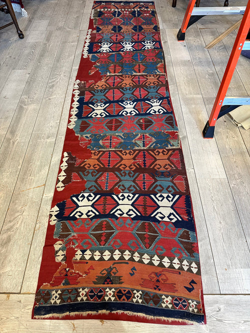 19th C Antique One Of A Kind Anatolian Rug Fragment Collector Special, Turkish rugs