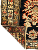 Antique Caucasian KarabakhSigned & Dated Wool on Wool Runner Rug 3 X 7