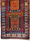 Antique circa 1920's Kurdish-Kazak Geometric Motifs Runner 3’8” x 12’3”