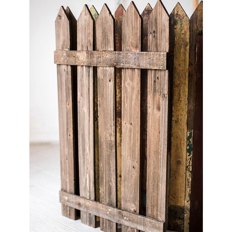 Antique Colored Solid Wood Fence Stage Decoration Props