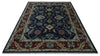 Antique Hand Knotted Blue, Beige and Rust Traditional Oriental Oushak Custom Made Wool Area Rug