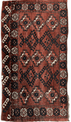 Antique Kizil Ayak Turkoman Chuval, Juval Rug 60"×34”