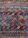 Antique Natural Dyes Small Kurdish Square Decorative Hanging Rug - 22" X 24"