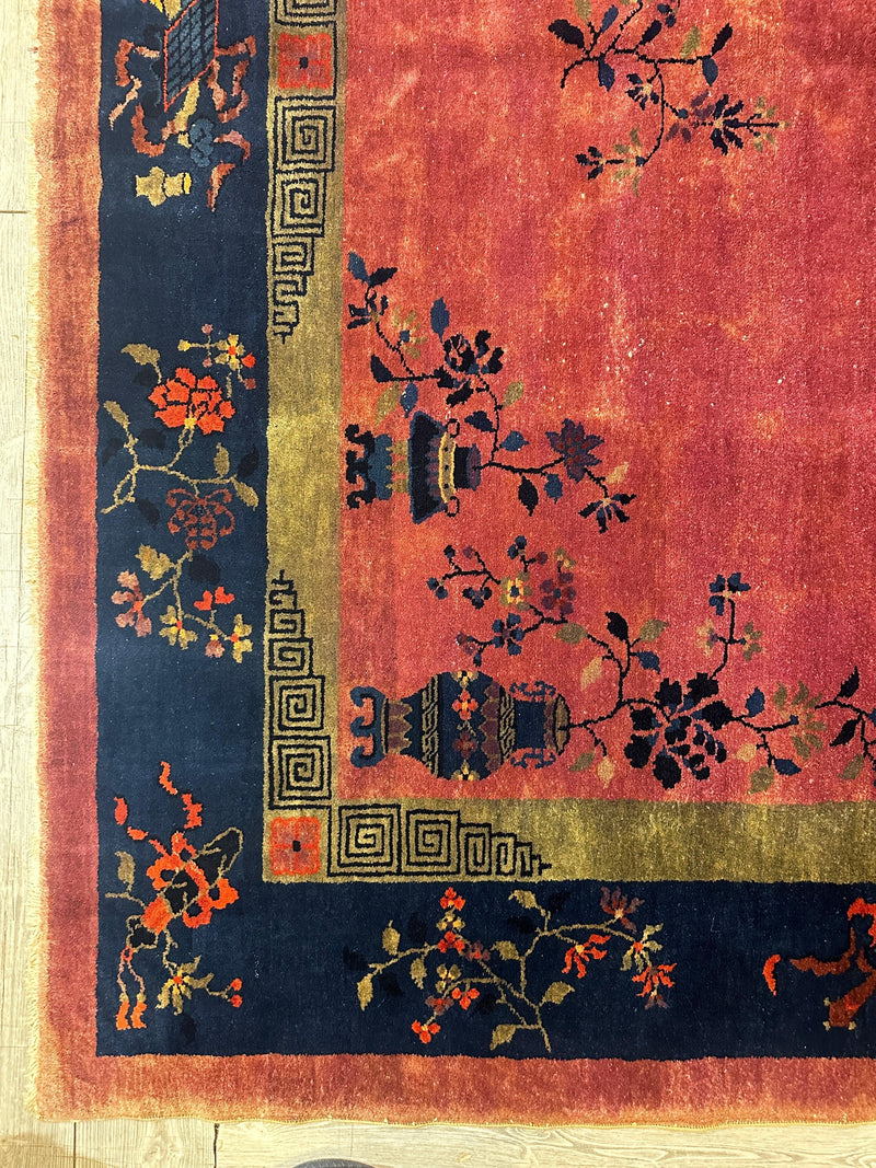 Antique Nicholas Chinese Art Deco Rug - 8'2" X 9'9"