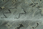 Antique Oushak Silver and Charcoal Multi size Wool Area Rug