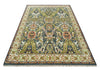 Antique look Hand knotted Green, Ivory and Gray Traditional Large design Multi Size wool Area Rug