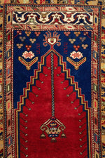 Vintage Turkish Wool Prayer Rug 4x6