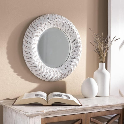 Buren Traditional White Wall Mirror