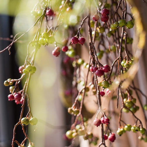 Artificial Berry Vines Green and Red 35" Tall