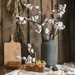 Artificial Cotton Stem Faux