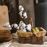 Artificial Cotton Stem Faux