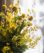 Artificial Silk Flower Bouquet Yellow Flower Garden 21" Tall