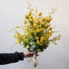 Artificial Silk Flower Bouquet Yellow Flower Garden 21" Tall