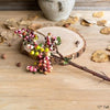 Artificial Fruit Artificial Berry Stem in Yellow Red 17" Tall