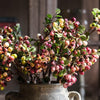 Artificial Fruit Artificial Berry Stem in Yellow Red 17" Tall