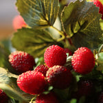 Artificial Fruit Faux Raspberry Fruit Stem Set 10" Tall