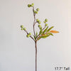 Artificial Fruit Green Berry Leaf Stem 18" Tall Silk Plant