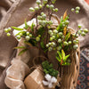 Artificial Fruit Green Berry Leaf Stem 18" Tall Silk Plant