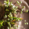 Artificial Fruit Green Berry Leaf Stem 18" Tall Silk Plant