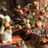 Artificial Fruit Mini Apple Stems in Red 23" Tall