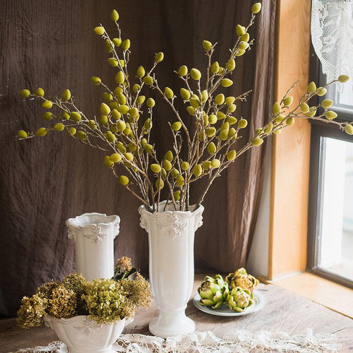 Artificial Fruit Mountain Peach Stem 40" Tall Silk Plant