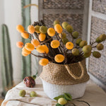 Artificial Fruit Pipa Fruit Stem 26" Tall Silk Plant