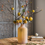 Artificial Fruit Yellow Apple Pear Stem 27" Tall