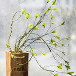 Artificial Faux Plant Green Leaf Rattan Stem 37" Tall
