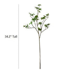 Artificial Faux Plant Japanese Zen Leaf Stem 34" Tall