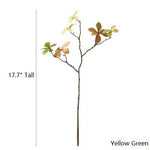 Artificial Faux Small Japanese Zen Leaf Stem 18" Tall