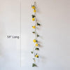 Artificial Silk Rose Vine in White or Yellow 59" Long