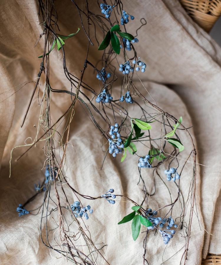 Artificial Wild Blueberry Hanging Vine 43" Long