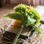 Artificial Silk Yellow Sunflower Bouquet 13" Tall