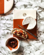 Casa Cubista Dipped Terracotta & White Rectangle Cheese Board