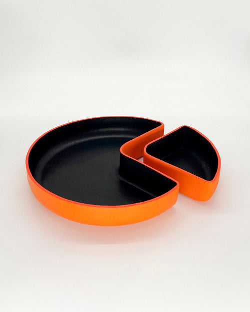 Sunrise Slice Handmade Leather Bowl Set